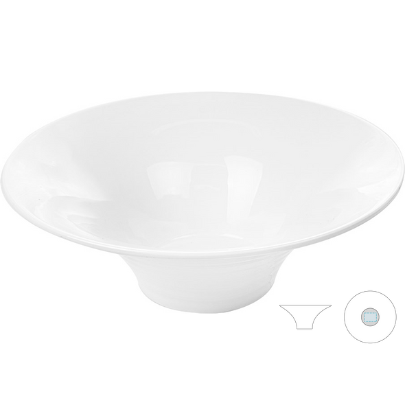 Tigelas Estriadas Branco Porcelana